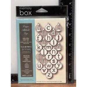 Memory Box Cirque Alphabet Tags Craft Die Set 98812 CUT STENCIL EMBOSS